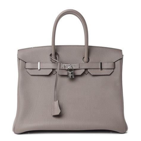 HERMES Togo Birkin 35 Gris Asphalte 906903 